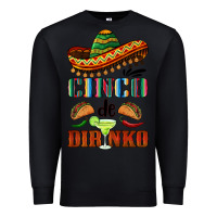 Black cinco de dirinko sombrero Premium Sweatshirt - BarkalooDesign