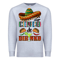 Heather Grey cinco de dirinko sombrero Premium Sweatshirt - BarkalooDesign