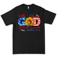 Black with god all things are possible usa Premium Tee - AdoDesignShop