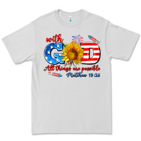 Dove Grey with god all things are possible usa Premium Tee - AdoDesignShop