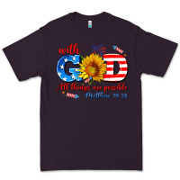 Plum with god all things are possible usa Premium Tee - AdoDesignShop