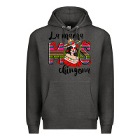 Charcoal Heather la mama mos chingona Premium Hoodie - texasbilliewilder