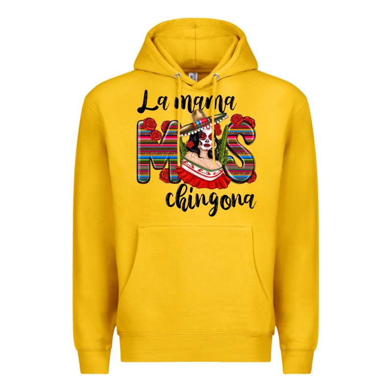 La Mama Mos Chingona Premium Hoodie by texasbilliewilder | Teevron