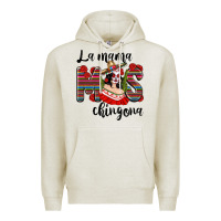 Oatmeal Heather la mama mos chingona Premium Hoodie - texasbilliewilder