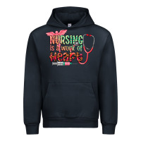 Navy cowgirl nursing is a work of heart Urban Hoodie - CowGirlArtShop