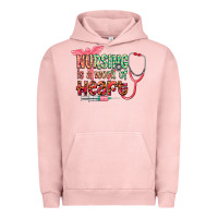 Pigment Salmon cowgirl nursing is a work of heart Urban Hoodie - CowGirlArtShop