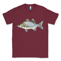 Burgundy White Bass Fish Illustrations Classic Tee - LillyAllenDesigns