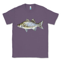 Lavender White Bass Fish Illustrations Classic Tee - LillyAllenDesigns