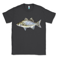 Smoke White Bass Fish Illustrations Classic Tee - LillyAllenDesigns