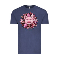 Vintage Denim sunflower leopard Vintage Tee - JahusDesignShop