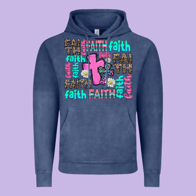 Faith With Cross Vintage Hoodie Designed By Adodesignshop