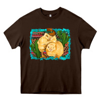 Chocolate Brown western cowboy chicks cactus coop animals  leopard serape turquoise Heavy Core Tee - Artiststas