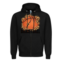 Black custom name basketball Zipper Hoodie - MaliasSmallBusiness