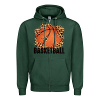 Sports Green custom name basketball Zipper Hoodie - MaliasSmallBusiness