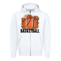 White custom name basketball Zipper Hoodie - MaliasSmallBusiness