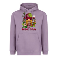 Lavender vine diva  gnome Heavyweight Hoodie - BarkalooDesign