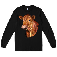 Black red angus cattle cow Long Sleeve Tee - LillyAllenDesigns
