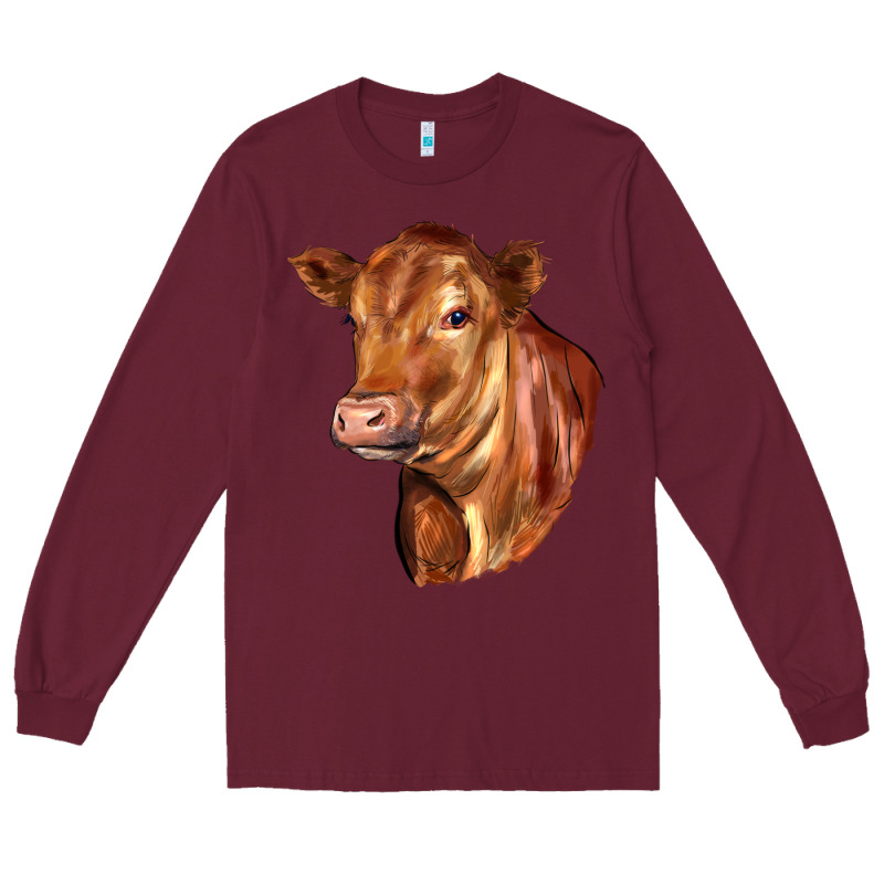 Red Angus Cattle Cow Long Sleeve Tee by LillyAllenDesigns | Teevron