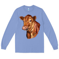 Colony Blue red angus cattle cow Long Sleeve Tee - LillyAllenDesigns