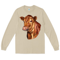 Mushroom red angus cattle cow Long Sleeve Tee - LillyAllenDesigns