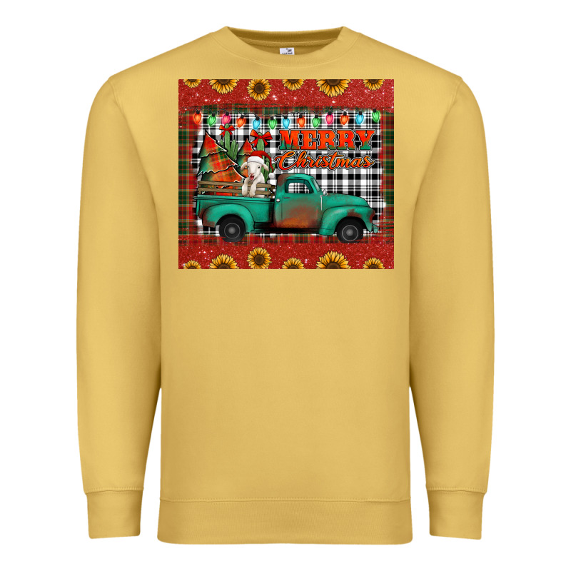 Merry Christmas Farm Truck Tumbler Premium Sweatshirt by Jasminsmagicworld | Teevron