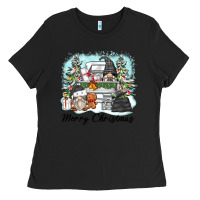 Black merry christmas gnomes Ladies Tee - Zillion Design Studio