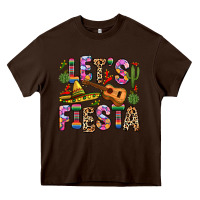 Chocolate Brown let s fiesta Heavy Core Tee - Zillion Design Studio