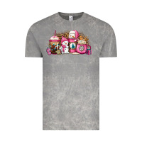 Cloud Rock pink Christmas winter snowman coffee Vintage Tee - Jasminsmagicworld