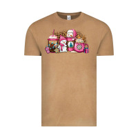 Vintage Camel pink Christmas winter snowman coffee Vintage Tee - Jasminsmagicworld