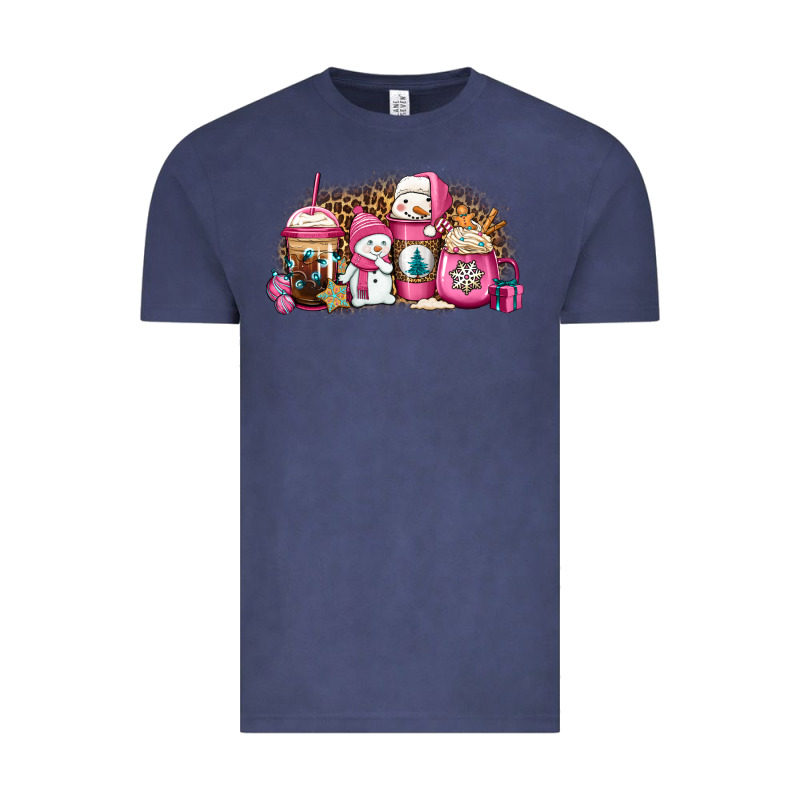 Pink Christmas Winter Snowman Coffee Vintage Tee by Jasminsmagicworld | Teevron