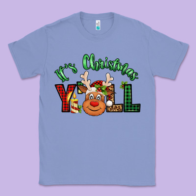 It's Christmas Y'all Reindeer Classic Tee Designed By Jasminsmagicworld