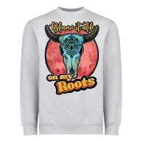 Heather Grey blame it all on my roots black Heavyweight Sweatshirt - JahusDesignShop