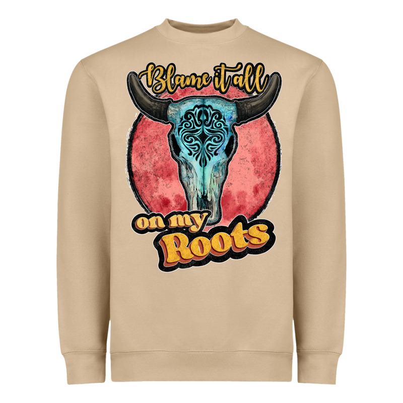 Blame It All On My Roots Black Heavyweight Sweatshirt by JahusDesignShop | Teevron