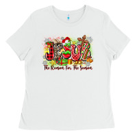 White jesus the reason for the season Ladies Tee - Zillion Design Studio