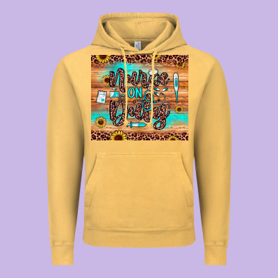 Nurse On Duty Vintage Hoodie Designed By Jahusdesignshop