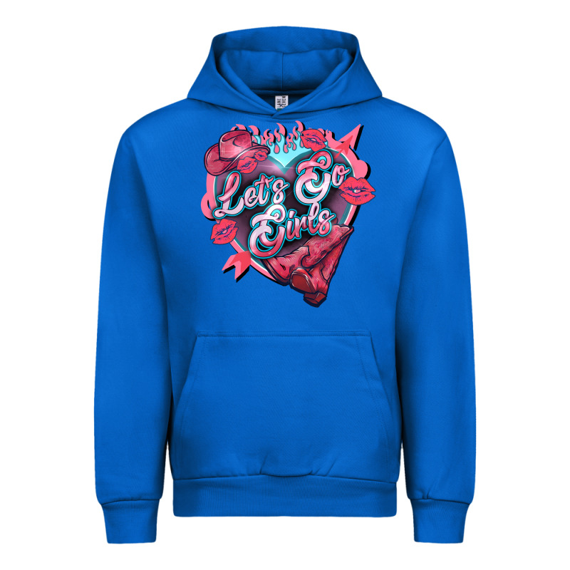 Let's Go Girls Pink Valentine's Day Urban Hoodie by HowdyJamesFarm | Teevron