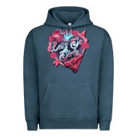 Pigment Midnight Navy Let's go girls pink Valentine's Day Urban Hoodie - HowdyJamesFarm