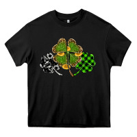 Black st patricks day shamrock gold Heavy Core Tee - RanaPortraitStore