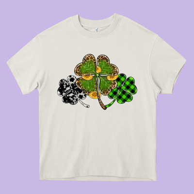 St Patricks Day Shamrock Gold Heavy Core Tee Designed By Ranaportraitstore