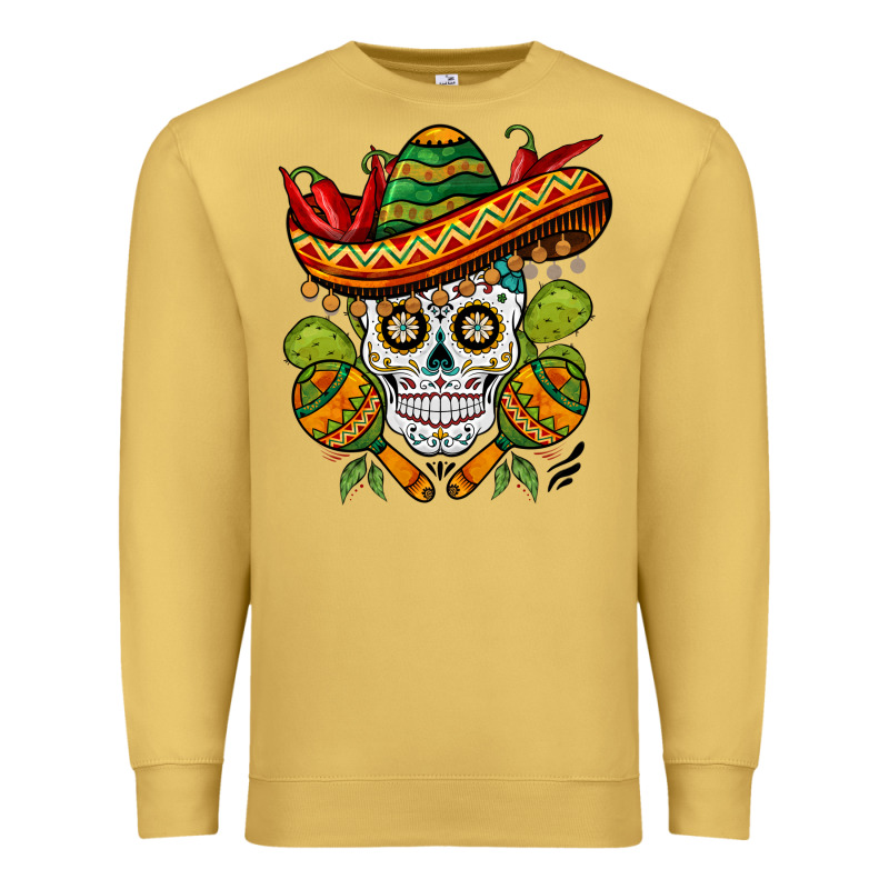 Sombrero Skull Premium Sweatshirt by BarkalooDesign | Teevron