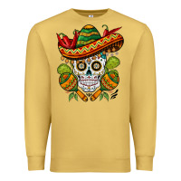 Antique Gold sombrero skull Premium Sweatshirt - BarkalooDesign