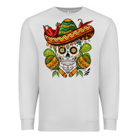 Dove Grey sombrero skull Premium Sweatshirt - BarkalooDesign