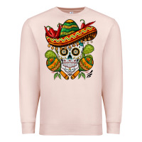 Pale Pink sombrero skull Premium Sweatshirt - BarkalooDesign