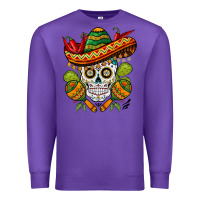 Purple sombrero skull Premium Sweatshirt - BarkalooDesign