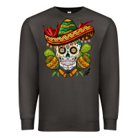 Smoke sombrero skull Premium Sweatshirt - BarkalooDesign