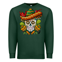 Sports Green sombrero skull Premium Sweatshirt - BarkalooDesign