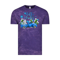 Cloud Purple hello winter with sniwman and  truck Vintage Tee - AdoDesignShop