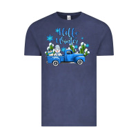 Vintage Denim hello winter with sniwman and  truck Vintage Tee - AdoDesignShop