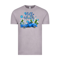 Vintage Zinc hello winter with sniwman and  truck Vintage Tee - AdoDesignShop