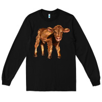 Black red angus calf Long Sleeve Tee - LillyAllenDesigns